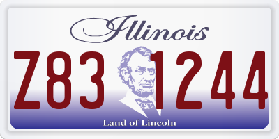 IL license plate Z831244