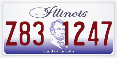IL license plate Z831247