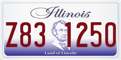 IL license plate Z831250
