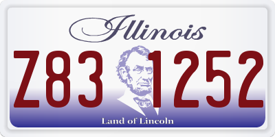IL license plate Z831252