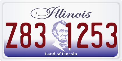 IL license plate Z831253
