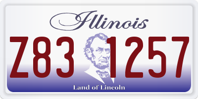 IL license plate Z831257