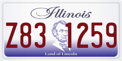 IL license plate Z831259