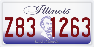 IL license plate Z831263
