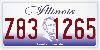 IL license plate Z831265