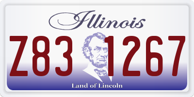 IL license plate Z831267