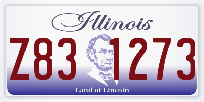 IL license plate Z831273