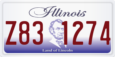 IL license plate Z831274