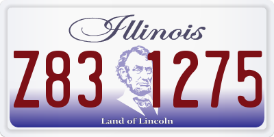 IL license plate Z831275