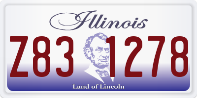 IL license plate Z831278
