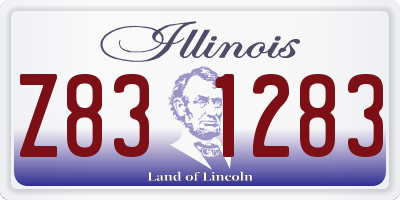 IL license plate Z831283