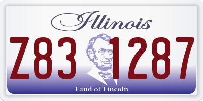 IL license plate Z831287