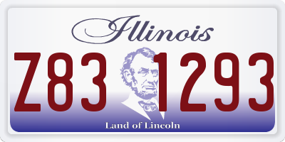 IL license plate Z831293