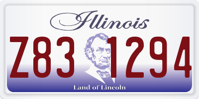 IL license plate Z831294
