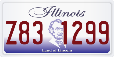IL license plate Z831299