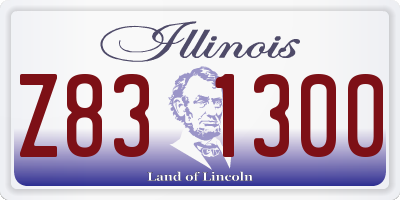 IL license plate Z831300