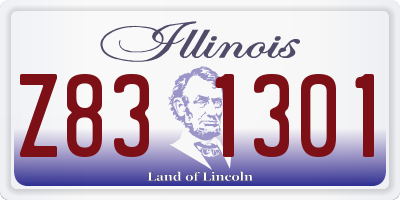 IL license plate Z831301