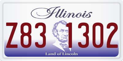 IL license plate Z831302