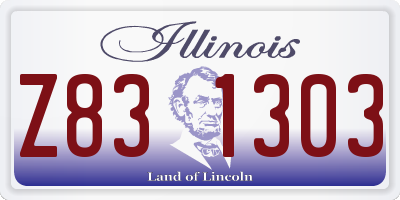 IL license plate Z831303