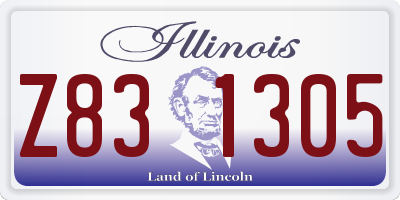 IL license plate Z831305