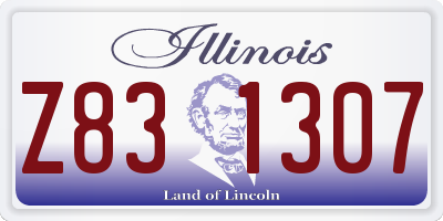 IL license plate Z831307