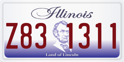 IL license plate Z831311