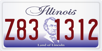 IL license plate Z831312