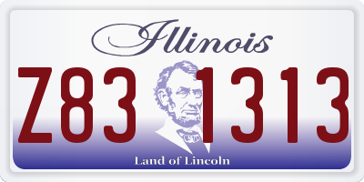 IL license plate Z831313