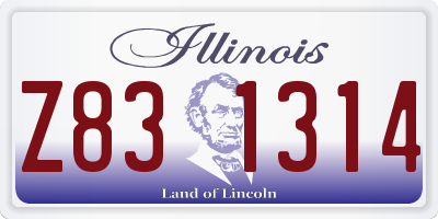 IL license plate Z831314