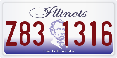 IL license plate Z831316