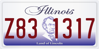 IL license plate Z831317