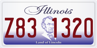 IL license plate Z831320