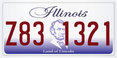 IL license plate Z831321