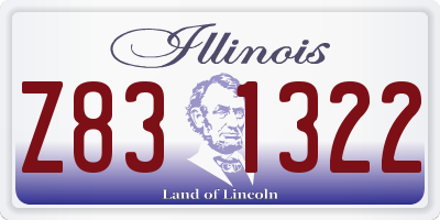 IL license plate Z831322