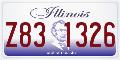 IL license plate Z831326