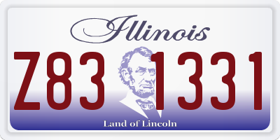 IL license plate Z831331