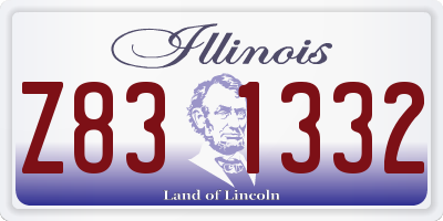 IL license plate Z831332