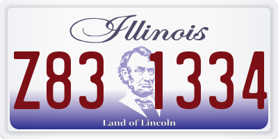 IL license plate Z831334