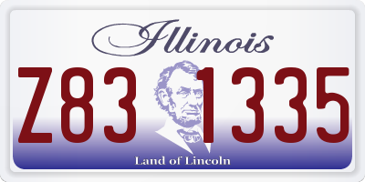 IL license plate Z831335