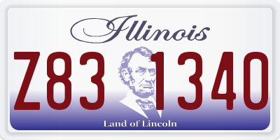 IL license plate Z831340