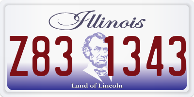 IL license plate Z831343