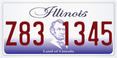 IL license plate Z831345