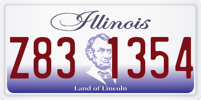 IL license plate Z831354