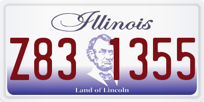 IL license plate Z831355