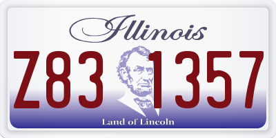 IL license plate Z831357