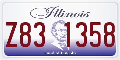 IL license plate Z831358