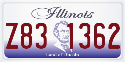 IL license plate Z831362