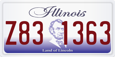IL license plate Z831363