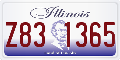 IL license plate Z831365