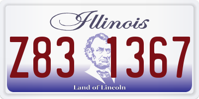 IL license plate Z831367